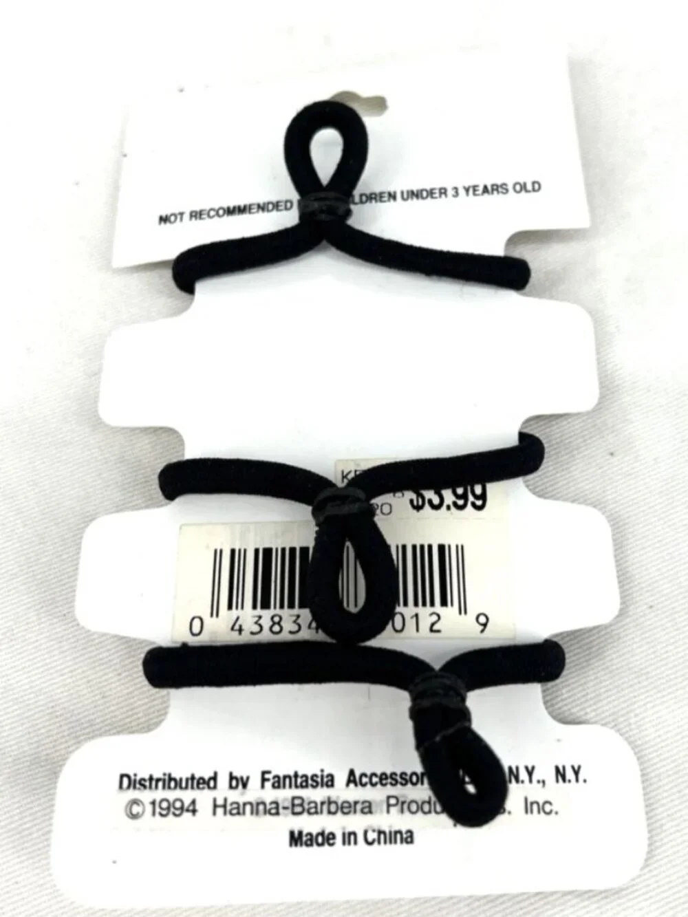 Flintstones Ponytail Holders Betty Bam Bam Barney Enamel Vintage 1994